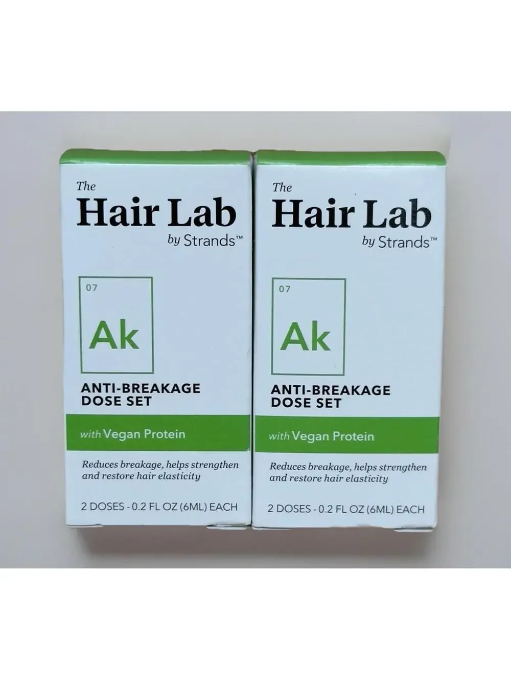The Hair Lab By Strands - Ak - ANTI BREAKAGE DOSE SET‎ LOT of 2 Vegan Protien